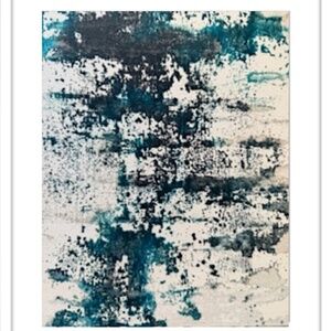 Framed 12x15 Screen Print Acrylic Wanderlust Abstract Theme Canvas Wall Art